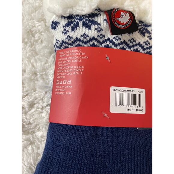Canada Weather Gear Lounge Sock Sherpa Line With Grippers NEW Mens Size 6-12 - Picture 4 of 7
